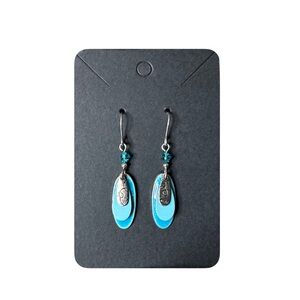 Elegant Blue and Silver Earrings
